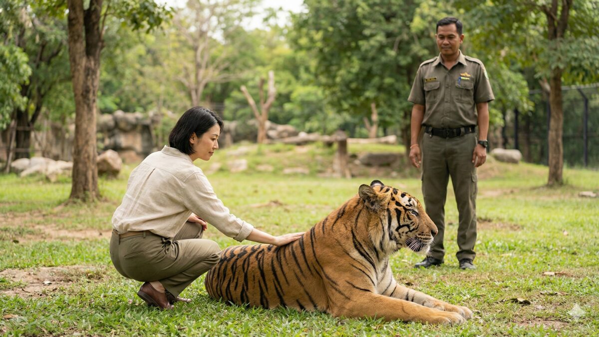 バンコク 虎と写真3