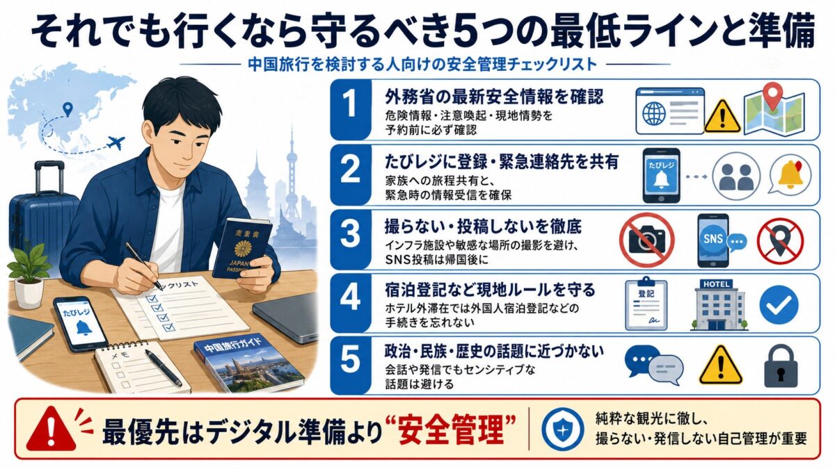 それでも行くなら守るべき5つの最低ラインと準備